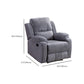 Traditional 35.43" Wide Standard Recliner Swivel Base Recliner Chair