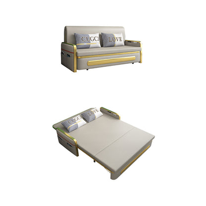 Pillow Included Sofa Futon Cushion Back Foldable Futon Sofa Bed with Storage