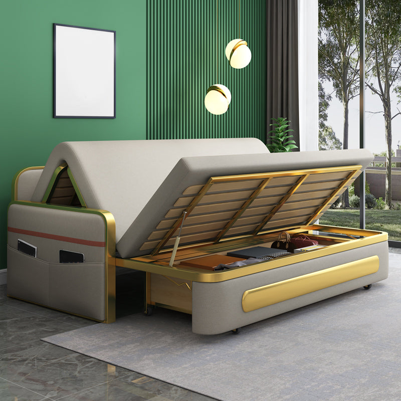 Pillow Included Sofa Futon Cushion Back Foldable Futon Sofa Bed with Storage