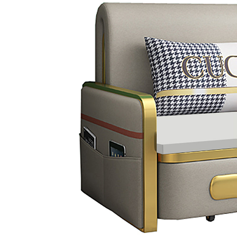 Pillow Included Sofa Futon Cushion Back Foldable Futon Sofa Bed with Storage