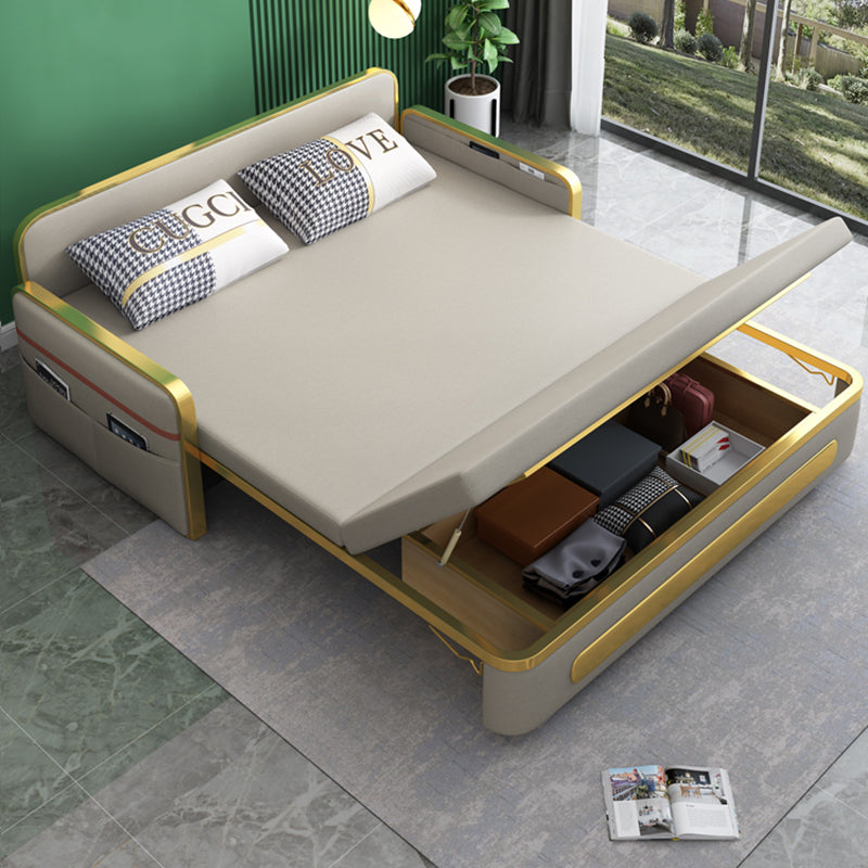 Pillow Included Sofa Futon Cushion Back Foldable Futon Sofa Bed with Storage