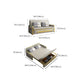 Pillow Included Sofa Futon Cushion Back Foldable Futon Sofa Bed with Storage