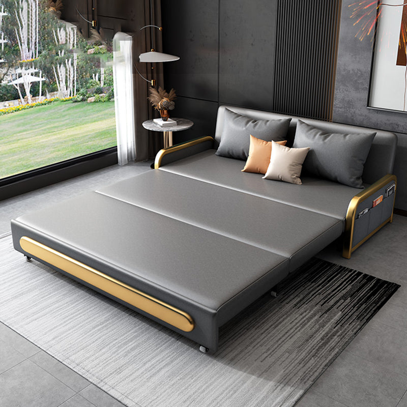 Almohada glamorosa incluye sofá cojín gris gris back Futon sofá cama