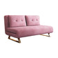 31" Wide Glam Futon Sofa Bed Pink Folding Futon Sleeper Sofa