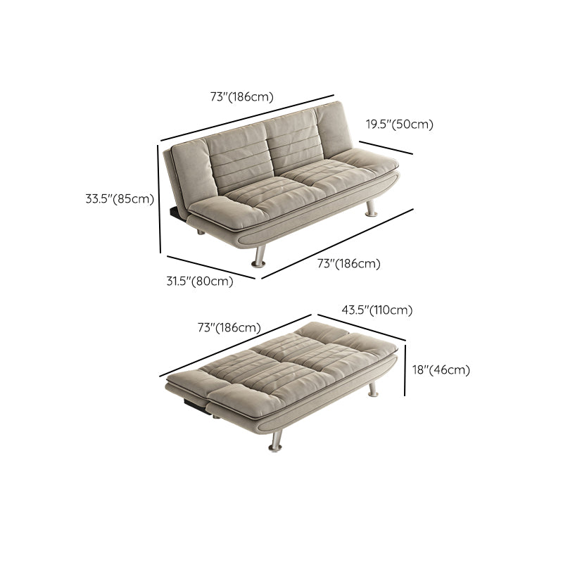 31" Wide Glam Futon Sofa Bed Cushion Back Folding Futon Sleeper Sofa