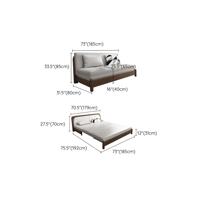 Pillow Included Sofa Futon Armless Futon Sofa Bed with Storage Clearhalo 'furn' 'furn_futons' 'Furniture' 'Futons & Daybeds' 'Futons' 'Living Room Furniture' 6670921