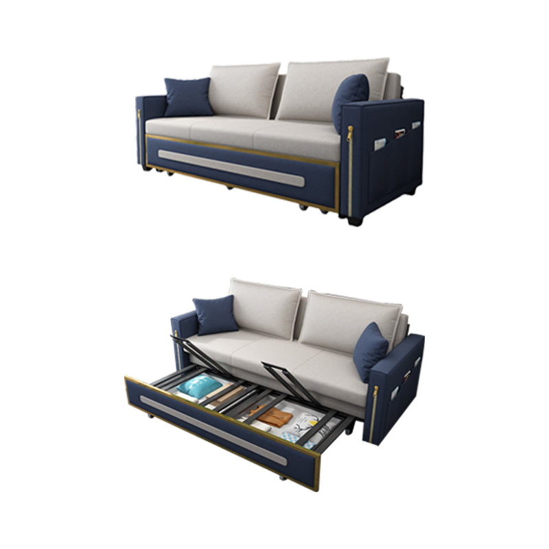 Pillow Included Sofa Futon Square Arms Futon Sofa Bed with Storage Storage Included Clearhalo 'furn' 'furn_futons' 'Furniture' 'Futons & Daybeds' 'Futons' 'Living Room Furniture' 6670923