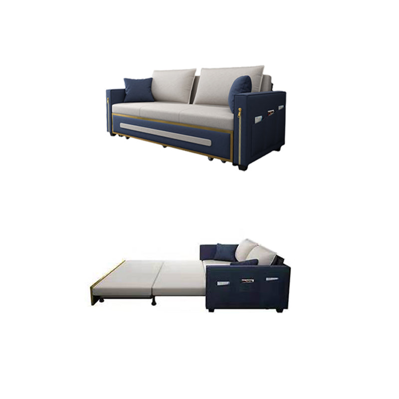 Pillow Included Sofa Futon Square Arms Futon Sofa Bed with Storage Storage Not Included Clearhalo 'furn' 'furn_futons' 'Furniture' 'Futons & Daybeds' 'Futons' 'Living Room Furniture' 6670924