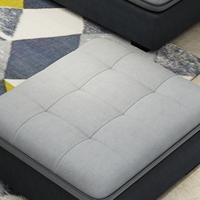 Divano in lino da fattoria con cantiera cuscino braccio a 4 posti