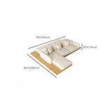 Sofá seccional de terciopelo contemporáneo con almohadas de espalda y brazos cuadrados