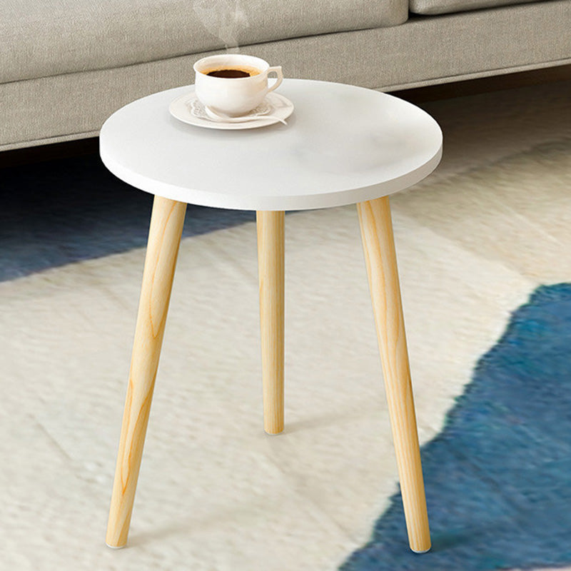 Contemporary Wooden Single Coffee Table 3 Legs Round Cocktail Table Clearhalo 'Coffee & Accent Tables' 'Coffee Tables' 'coffee_tables' 'furn' 'furn_coffee_tables' 'Furniture' 'Living Room Furniture' 6671113