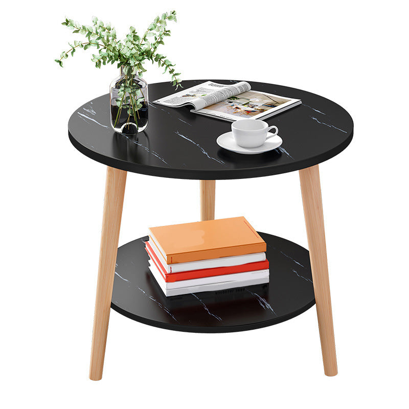 Contemporary Wooden Single Coffee Table 3 Legs Round Cocktail Table Clearhalo 'Coffee & Accent Tables' 'Coffee Tables' 'coffee_tables' 'furn' 'furn_coffee_tables' 'Furniture' 'Living Room Furniture' 6671122