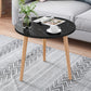 Contemporary Wooden Single Coffee Table 3 Legs Round Cocktail Table 16"L x 16"W x 16.5"H Black Shelf Not Included Clearhalo 'Coffee & Accent Tables' 'Coffee Tables' 'coffee_tables' 'furn' 'furn_coffee_tables' 'Furniture' 'Living Room Furniture' 6671125