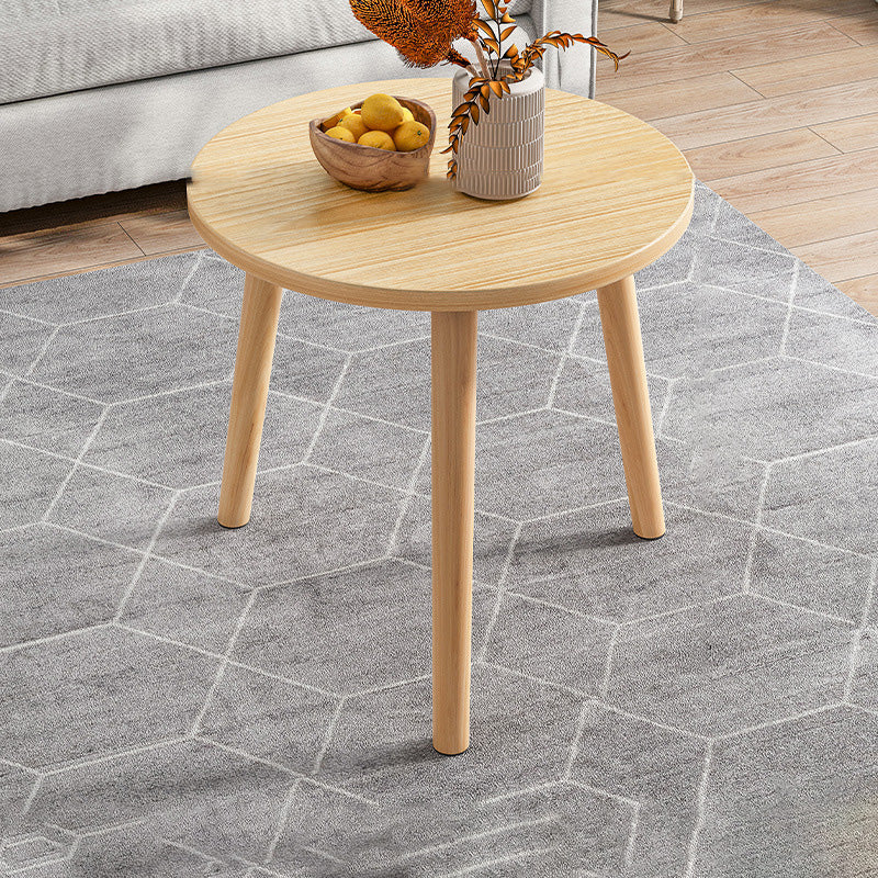 Contemporary Wooden Single Coffee Table 3 Legs Round Cocktail Table Clearhalo 'Coffee & Accent Tables' 'Coffee Tables' 'coffee_tables' 'furn' 'furn_coffee_tables' 'Furniture' 'Living Room Furniture' 6671130