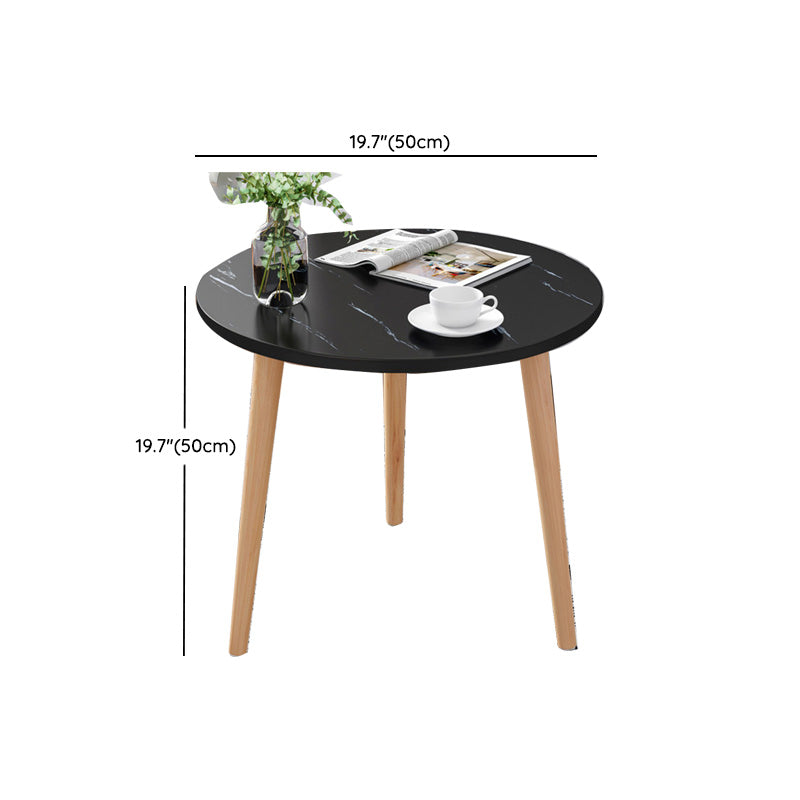 Contemporary Wooden Single Coffee Table 3 Legs Round Cocktail Table Clearhalo 'Coffee & Accent Tables' 'Coffee Tables' 'coffee_tables' 'furn' 'furn_coffee_tables' 'Furniture' 'Living Room Furniture' 6671133