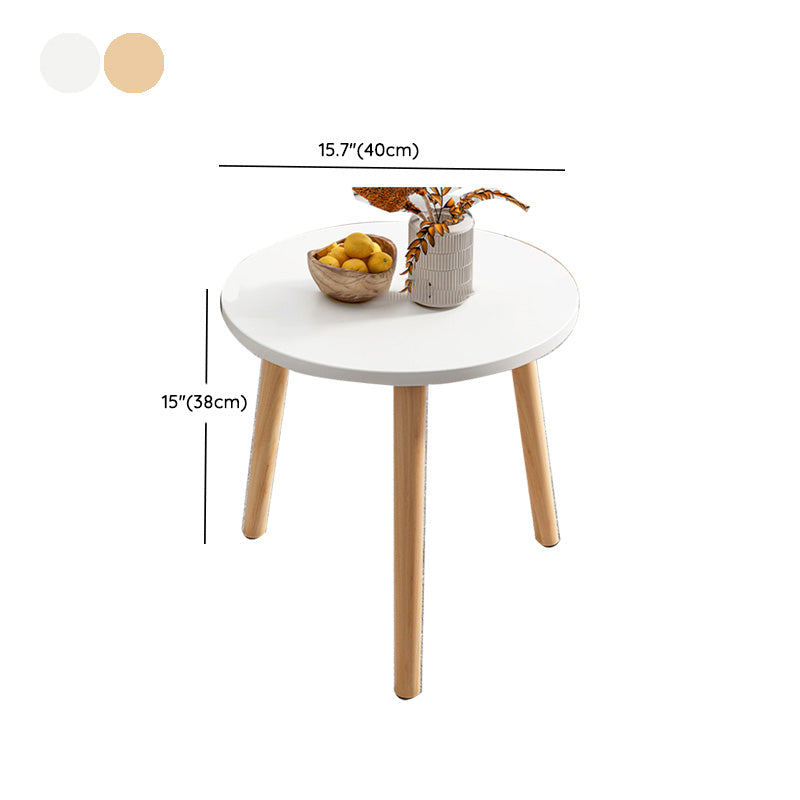Contemporary Wooden Single Coffee Table 3 Legs Round Cocktail Table Clearhalo 'Coffee & Accent Tables' 'Coffee Tables' 'coffee_tables' 'furn' 'furn_coffee_tables' 'Furniture' 'Living Room Furniture' 6671136