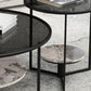 Contemporary Coffee Table Round Glass Top Cocktail Table with Storage Clearhalo 'Coffee & Accent Tables' 'Coffee Tables' 'coffee_tables' 'furn' 'furn_coffee_tables' 'Furniture' 'Living Room Furniture' 6671150