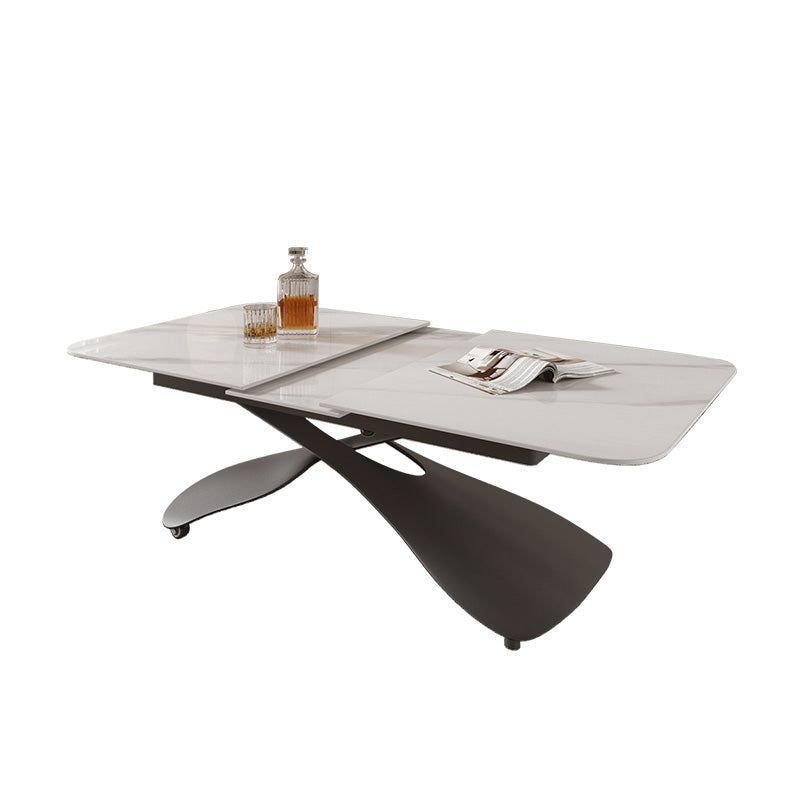 No Distressing Slate Coffee Table Rectangle Cocktail Table for Bedroom White Black Clearhalo 'Coffee & Accent Tables' 'Coffee Tables' 'coffee_tables' 'furn' 'furn_coffee_tables' 'Furniture' 'Living Room Furniture' 6671165