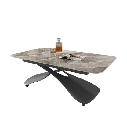 No Distressing Slate Coffee Table Rectangle Cocktail Table for Bedroom Marble Black Clearhalo 'Coffee & Accent Tables' 'Coffee Tables' 'coffee_tables' 'furn' 'furn_coffee_tables' 'Furniture' 'Living Room Furniture' 6671167