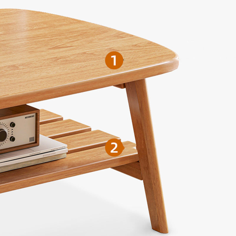 Contemporary Wooden Single Coffee Table 4 Legs Folding Cocktail Table with Storage Shelf Clearhalo 'Coffee & Accent Tables' 'Coffee Tables' 'coffee_tables' 'furn' 'furn_coffee_tables' 'Furniture' 'Living Room Furniture' 6671213