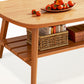 Contemporary Wooden Single Coffee Table 4 Legs Folding Cocktail Table with Storage Shelf Clearhalo 'Coffee & Accent Tables' 'Coffee Tables' 'coffee_tables' 'furn' 'furn_coffee_tables' 'Furniture' 'Living Room Furniture' 6671214