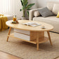 Contemporary Wooden Single Coffee Table 4 Legs Cocktail Table