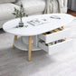 Contemporary Wooden Single Coffee Table 4 Legs Cocktail Table