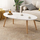 Contemporary Wooden Single Coffee Table 4 Legs Cocktail Table