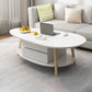 Contemporary Wooden Single Coffee Table 4 Legs Cocktail Table