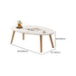 Contemporary Wooden Single Coffee Table 4 Legs Cocktail Table