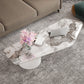 Modern Acrylic Legs Coffee Table Slate Coffee Table for Living Room 71"L x 29.5"W x 16"H Pandora Gold Storage Included Clearhalo 'Coffee & Accent Tables' 'Coffee Tables' 'coffee_tables' 'furn' 'furn_coffee_tables' 'Furniture' 'Living Room Furniture' 6671279