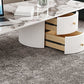 Modern Acrylic Legs Coffee Table Slate Coffee Table for Living Room Clearhalo 'Coffee & Accent Tables' 'Coffee Tables' 'coffee_tables' 'furn' 'furn_coffee_tables' 'Furniture' 'Living Room Furniture' 6671281
