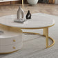 Frame Nesting Coffee Table Set Slate Glam Coffee Table with Drawers Clearhalo 'Coffee & Accent Tables' 'Coffee Tables' 'coffee_tables' 'furn' 'furn_coffee_tables' 'Furniture' 'Living Room Furniture' 6671351