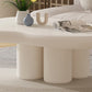 Modern Wooden Free Form Top Coffee Table 4 Legs Cocktail Table