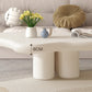 Modern Wooden Free Form Top Coffee Table 4 Legs Cocktail Table