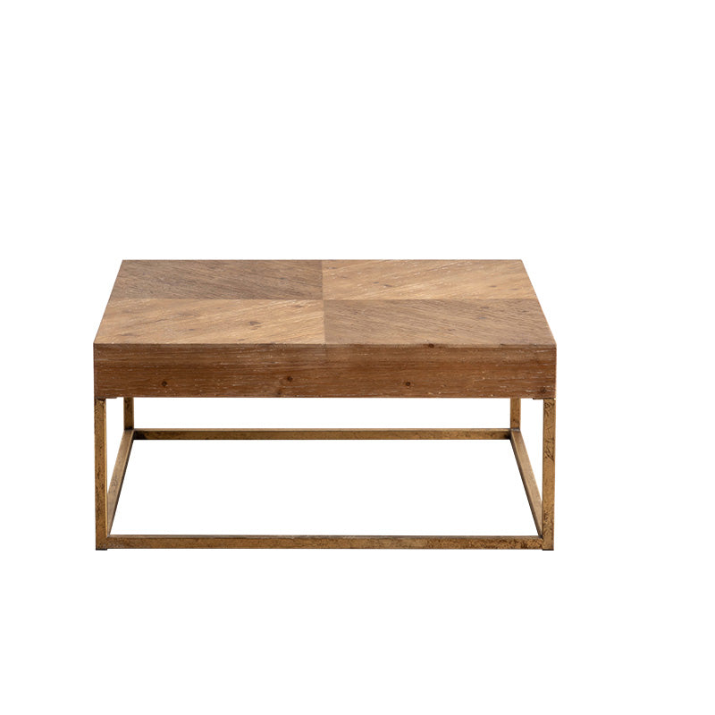 Solid Wood Coffee Table Block Natural Color Coffee Table for Living Room 31"L x 31"W x 14"H Clearhalo 'Coffee & Accent Tables' 'Coffee Tables' 'coffee_tables' 'furn' 'furn_coffee_tables' 'Furniture' 'Living Room Furniture' 6671395