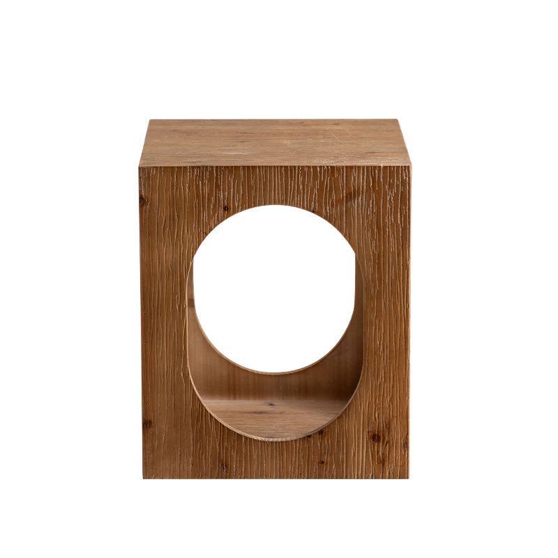 Solid Wood Coffee Table Block Natural Color Coffee Table for Living Room 15.7"L x 15.7"W x 19.1"H Clearhalo 'Coffee & Accent Tables' 'Coffee Tables' 'coffee_tables' 'furn' 'furn_coffee_tables' 'Furniture' 'Living Room Furniture' 6671397