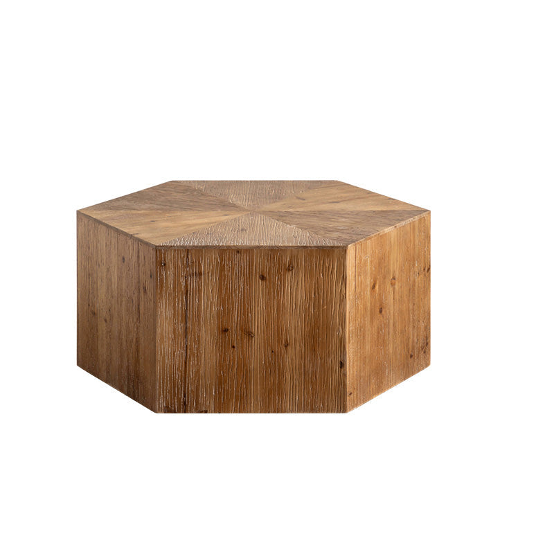 Solid Wood Coffee Table Block Natural Color Coffee Table for Living Room 31.5"L x 31.5"W x 14.2"H Clearhalo 'Coffee & Accent Tables' 'Coffee Tables' 'coffee_tables' 'furn' 'furn_coffee_tables' 'Furniture' 'Living Room Furniture' 6671401