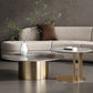 Modern Round Slate Cocktail Table Stainless Steel Pedestal Coffee Table Clearhalo 'Coffee & Accent Tables' 'Coffee Tables' 'coffee_tables' 'furn' 'furn_coffee_tables' 'Furniture' 'Living Room Furniture' 6671453