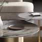 Modern Round Slate Cocktail Table Stainless Steel Pedestal Coffee Table Clearhalo 'Coffee & Accent Tables' 'Coffee Tables' 'coffee_tables' 'furn' 'furn_coffee_tables' 'Furniture' 'Living Room Furniture' 6671458