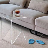 Plastic Abstract End Table Rectangular Corner Table for Living Room