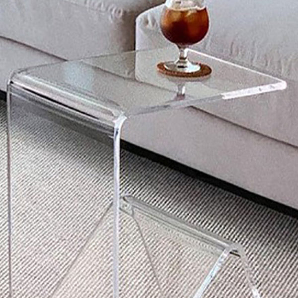 Plastic Abstract End Table Rectangular Corner Table for Living Room