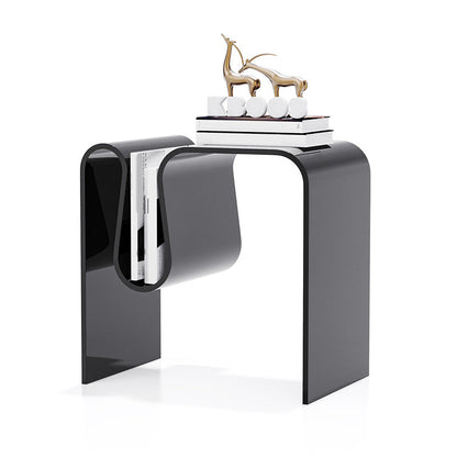 Plastic Sled End Table Rectangular Corner Table for Living Room