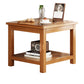 Contemporary Side Table Double Tier Wood Accent Side Table with Shelf