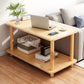 Contemporary Side Table Double Tier Wood Accent Side Table with Shelf