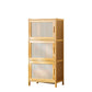 Contemporary Rectangle Storage Cabinet Natural Finish Accent Cabinet with Doors 17"L x 13"W x 38"H Yellow Clearhalo 'Cabinets & Chests' 'cabinets_chests' 'furn' 'furn_cabinets_chests' 'Furniture' 'Living Room Furniture' 6671831