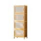 Contemporary Rectangle Storage Cabinet Natural Finish Accent Cabinet with Doors 17"L x 13"W x 49"H Yellow Clearhalo 'Cabinets & Chests' 'cabinets_chests' 'furn' 'furn_cabinets_chests' 'Furniture' 'Living Room Furniture' 6671833