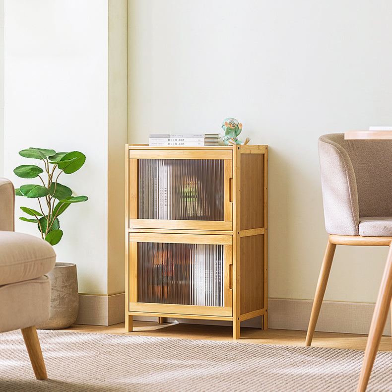 Contemporary Rectangle Storage Cabinet Natural Finish Accent Cabinet with Doors Clearhalo 'Cabinets & Chests' 'cabinets_chests' 'furn' 'furn_cabinets_chests' 'Furniture' 'Living Room Furniture' 6671834