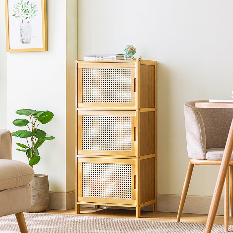 Contemporary Rectangle Storage Cabinet Natural Finish Accent Cabinet with Doors Clearhalo 'Cabinets & Chests' 'cabinets_chests' 'furn' 'furn_cabinets_chests' 'Furniture' 'Living Room Furniture' 6671836