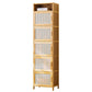 Contemporary Rectangle Storage Cabinet Natural Finish Accent Cabinet with Doors 17"L x 13"W x 67"H Yellow Clearhalo 'Cabinets & Chests' 'cabinets_chests' 'furn' 'furn_cabinets_chests' 'Furniture' 'Living Room Furniture' 6671837